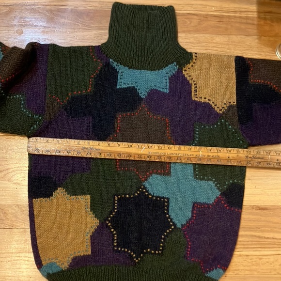 Gorgeous mens hand knit wool turtleneck sweater Mitsumine - Picture 4 of 8